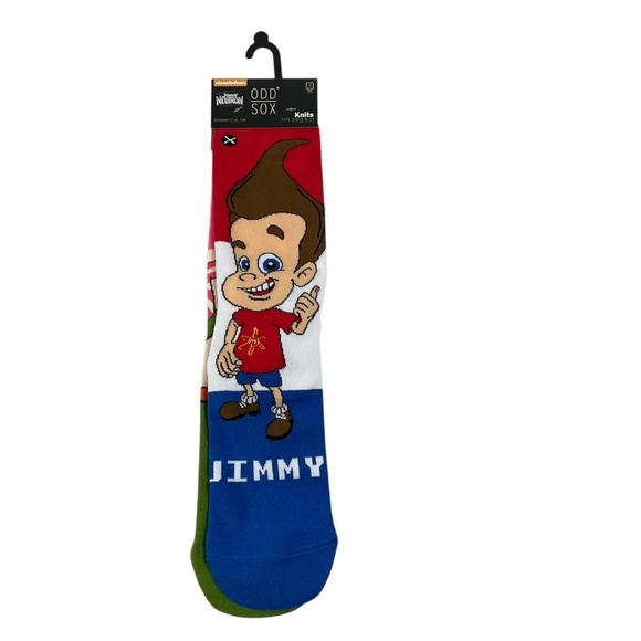 Nickelodeon Odd Sox Jimmy Neutron & Carl Wheezer Crew Socks ( 1 pair of socks ) - Picture 2 of 10